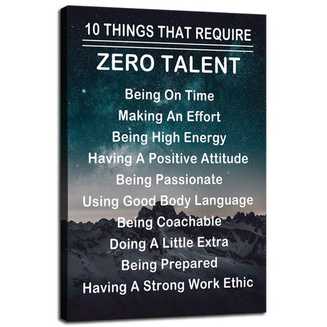 Inspirational Office Wall Decor Motivational Discipline Noun Canvas Wall Art Posters Prints Entrepreneur Quote Wall Picture Paintings Artwork Home Bedroom Framed Ready to Hang[12''W X 18''H]