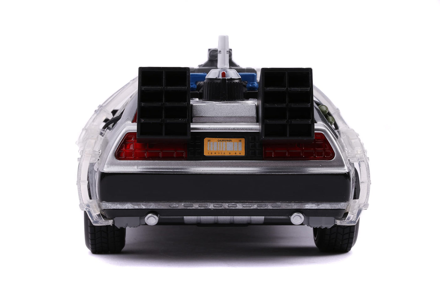 Jada Back to The Future Part II 1:24 Time Machine Die-cast Car Light Up Feature, Toys for Kids and Adults