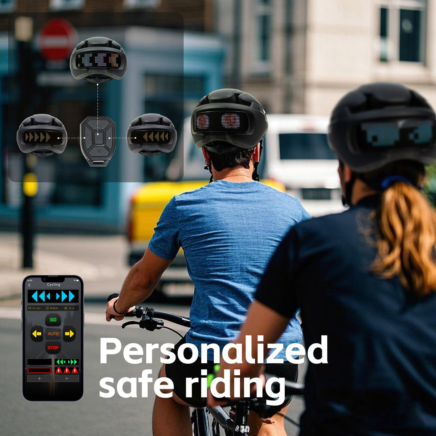Smart Bike Helmet with Light: Bicycle Helmets for Adult Teens for Mountain & Road Cycling Electric Scooter Skateboard Skating