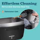 TRAVELISIMO Electric Lunch Box for Adults 80W Heated Lunch Box For Men 1.5L Stainless Steel Portable Food Warmer, 12/24/110V Electric Food Warmers for Travel & Work, Loncheras Para Hombres de Trabajo