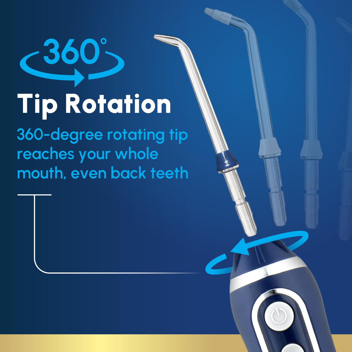 Waterpik Cordless Advanced 2.0 Water Flosser For Teeth, Gums, Braces, Dental Care With Travel Bag and 4 Tips, ADA Accepted, Rechargeable, Portable, and Waterproof, White WP-580, Packaging May Vary