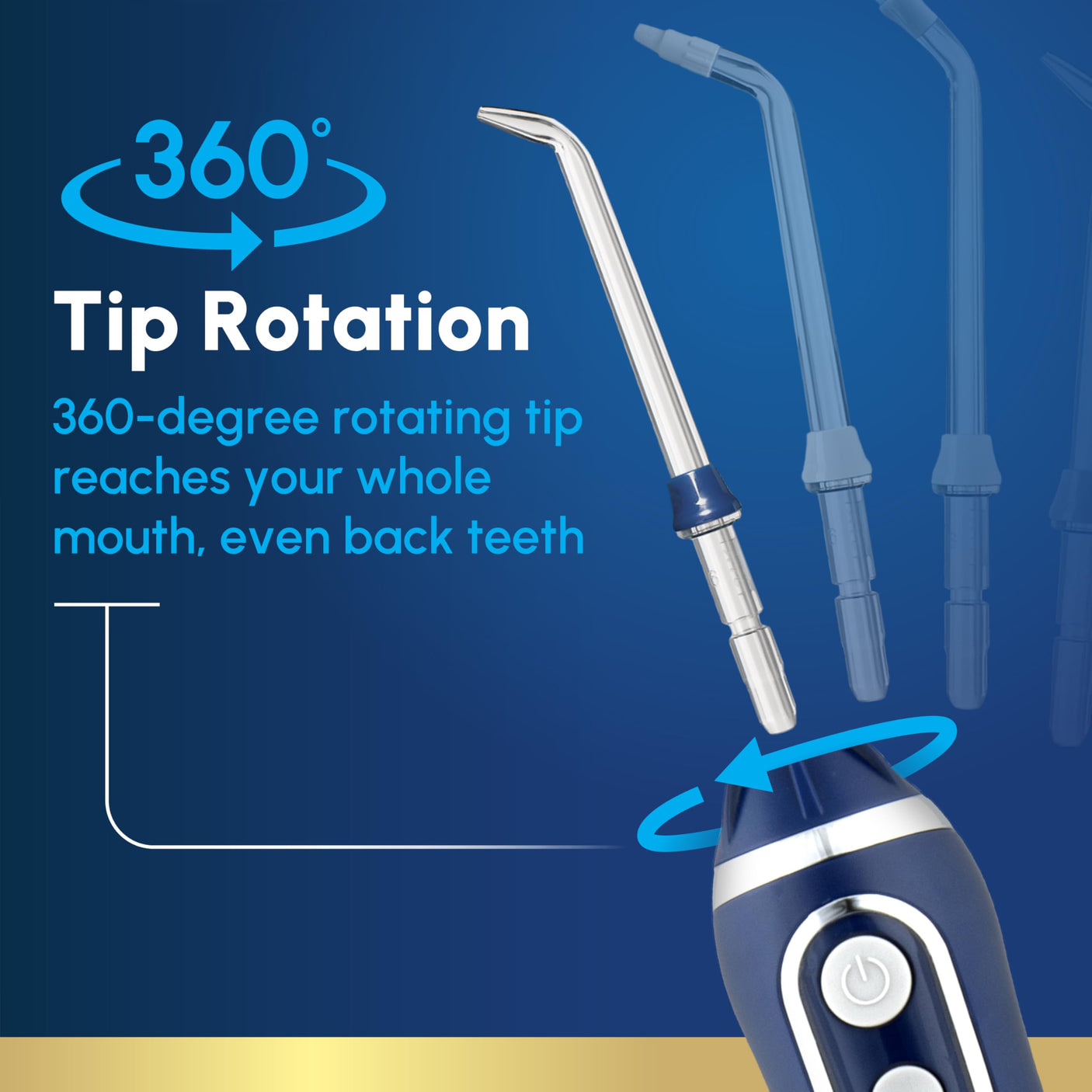 Waterpik Cordless Advanced 2.0 Water Flosser For Teeth, Gums, Braces, Dental Care With Travel Bag and 4 Tips, ADA Accepted, Rechargeable, Portable, and Waterproof, White WP-580, Packaging May Vary