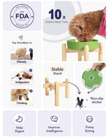 LE TAUCI Dog Bowls Slow Feeder Ceramic, 1.5 Cups Slow Feeding Dog Bowl Small Medium Breed, Puppy Slow Feeder Bowl for Fast Eater, Dog Dishes to Slow Down Eating, Puzzle Dog Food Bowl, Maze Purple
