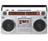 Riptunes Boombox Radio Cassette Player Recorder, AM/FM -SW1/SW2 Radio, Wireless Streaming, USB/Micro SD Slots, Aux in, Headphone Jack, Convert Cassettes to USB/SD, Classic 80s Style Retro, Black