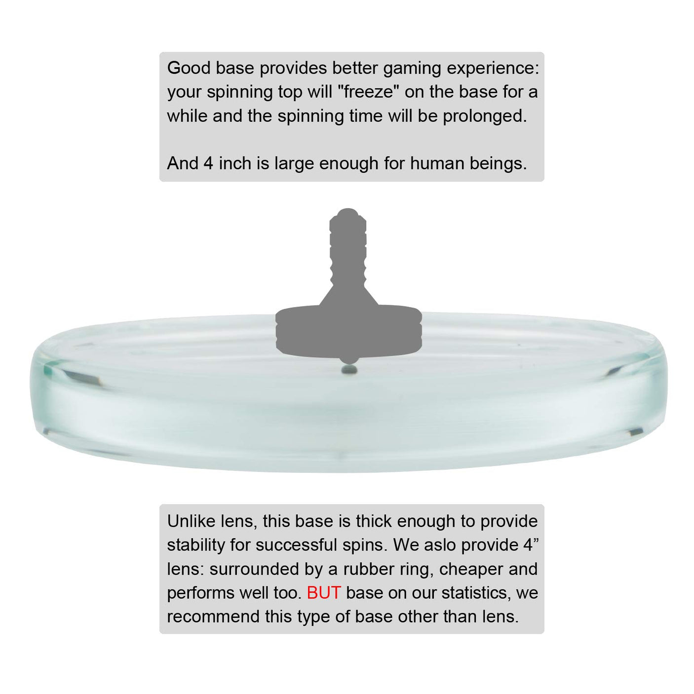 DjuiinoStar High Performance Spinning Top, Spins Forever (10 Minutes is Just A Piece of Cake for Skilled Adults), High End EDC Desktop Toy DST-803