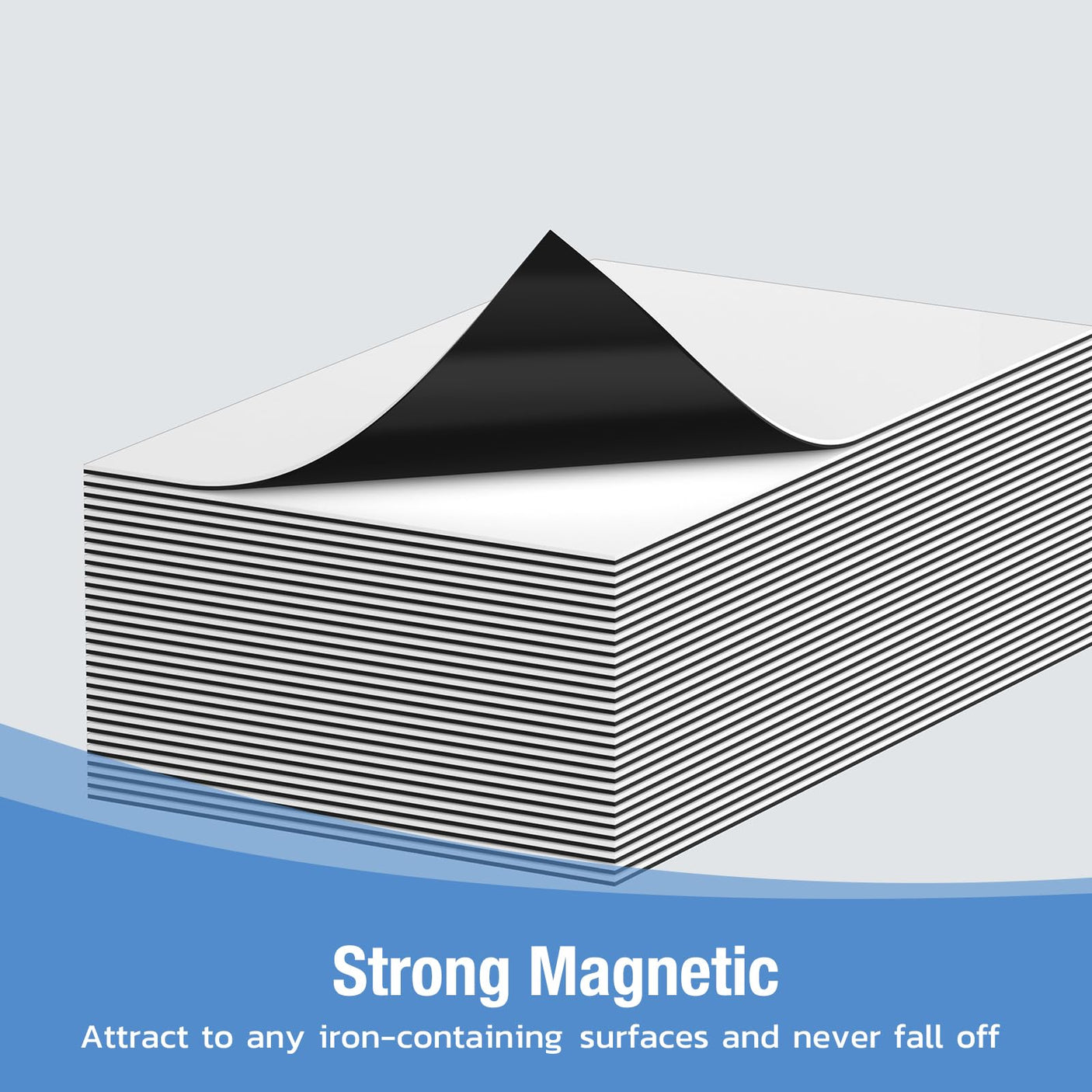 HOMiDEK Reusable Magnetic Sticky Notes, (30 Pack, 3x3 in) Dry Erase Magnets Magnetic Labels with Marker, Easy to Post Notes for Whiteboard, Fridge, Locker, Cabinet, Door - Office & Classroom Supplies