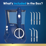 Waterpik Aquarius Water Flosser Professional For Teeth, Gums, Braces, Dental Care, Electric Power With 10 Settings, 7 Tips For Multiple Users And Needs, ADA Accepted, White WP-660, Packaging May Vary