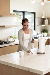 simplehuman Standing Paper Towel Holder with Spray Pump, Brass Stainless Steel, Gold