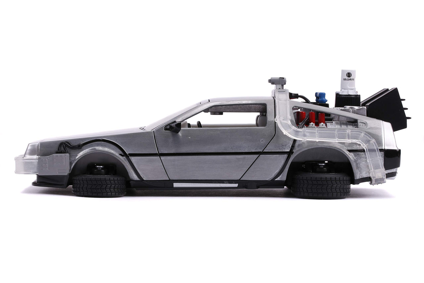 Jada Back to The Future Part II 1:24 Time Machine Die-cast Car Light Up Feature, Toys for Kids and Adults