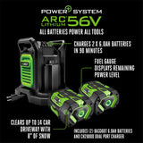 EGO POWER+ 24" Electric Snow Blower, Cordless Self-Propelled 2-Stage, Includes (2) 56 V 7.5Ah Batteries and Dual Port Charger - SNT2405