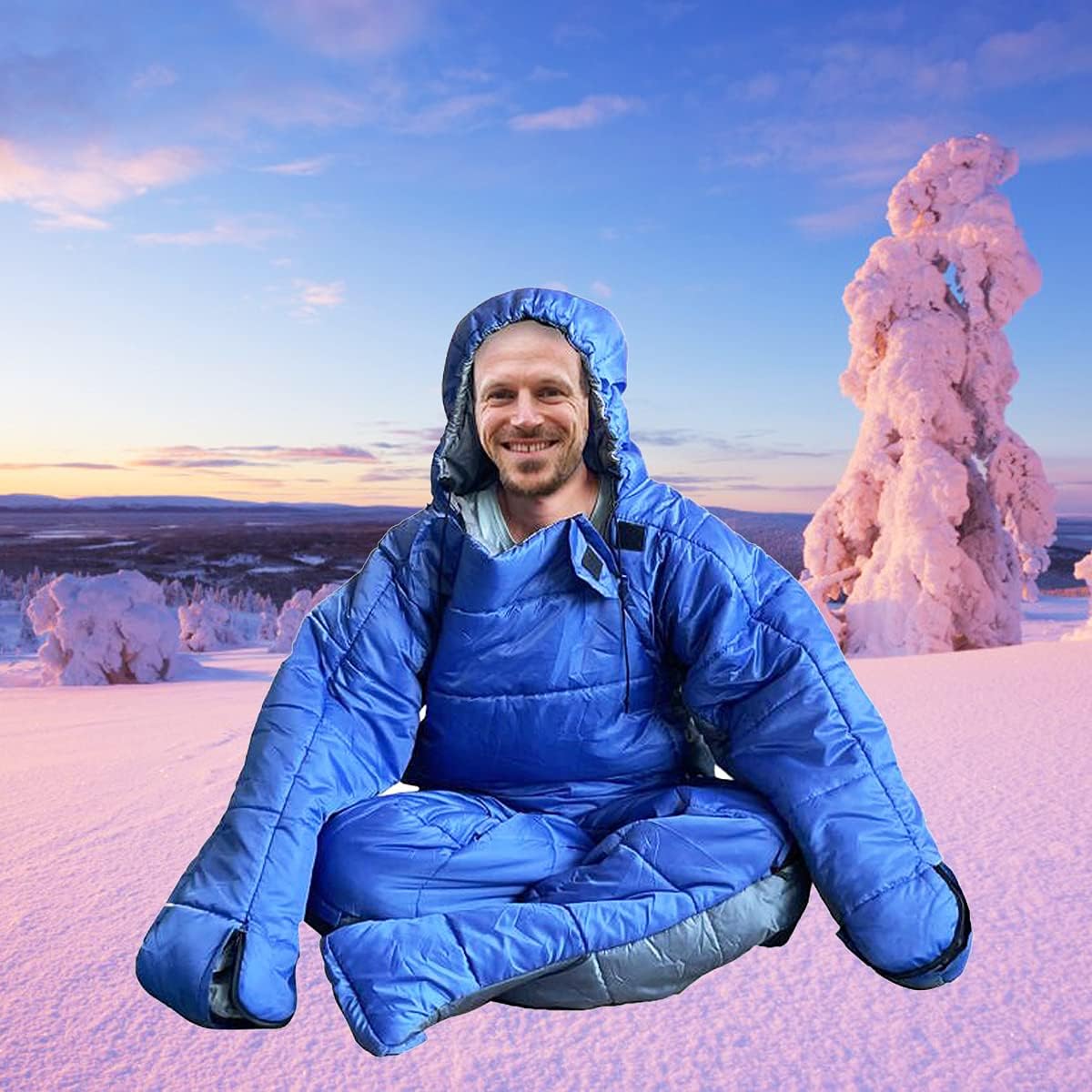 Gaorui Humanoid Outdoor Camping Winter Indoor Portable Ultralight Warm Adult Windproof Sleeping Bag