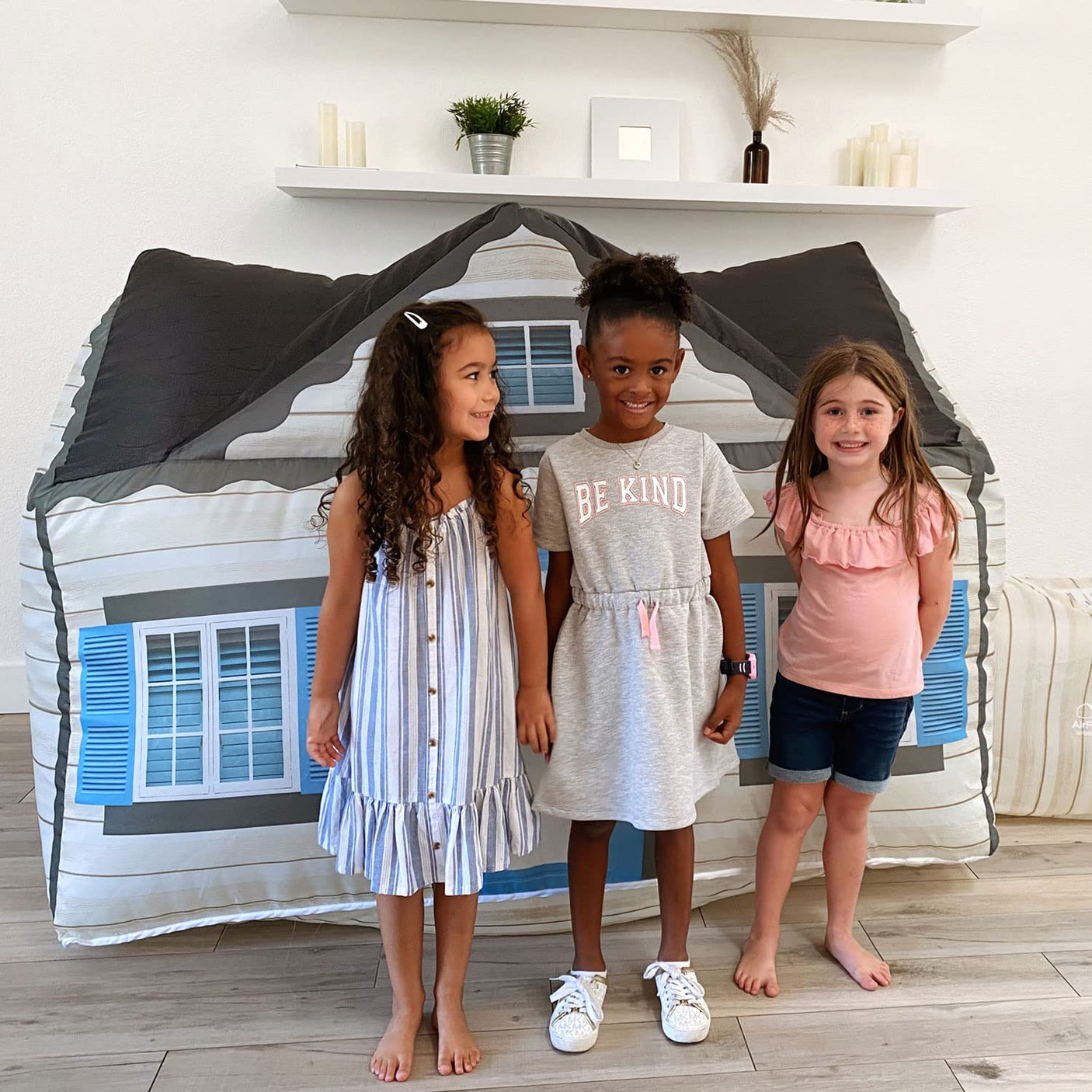 The Original Patented AirFort - Build A Fort in 30 Seconds, Inflatable Fort for Kids, Play Tent for 3-14 Years, A Playhouse Where Imagination Runs Wild, Fan not Included (Starry Night)