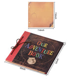 Scrapbook Photo Album,Our Adventure Book, Embossed Words Hard Cover Movie Up Travel Scrapbook for Anniversary, Wedding, Travelling, Baby Shower, etc (Adventure Book)