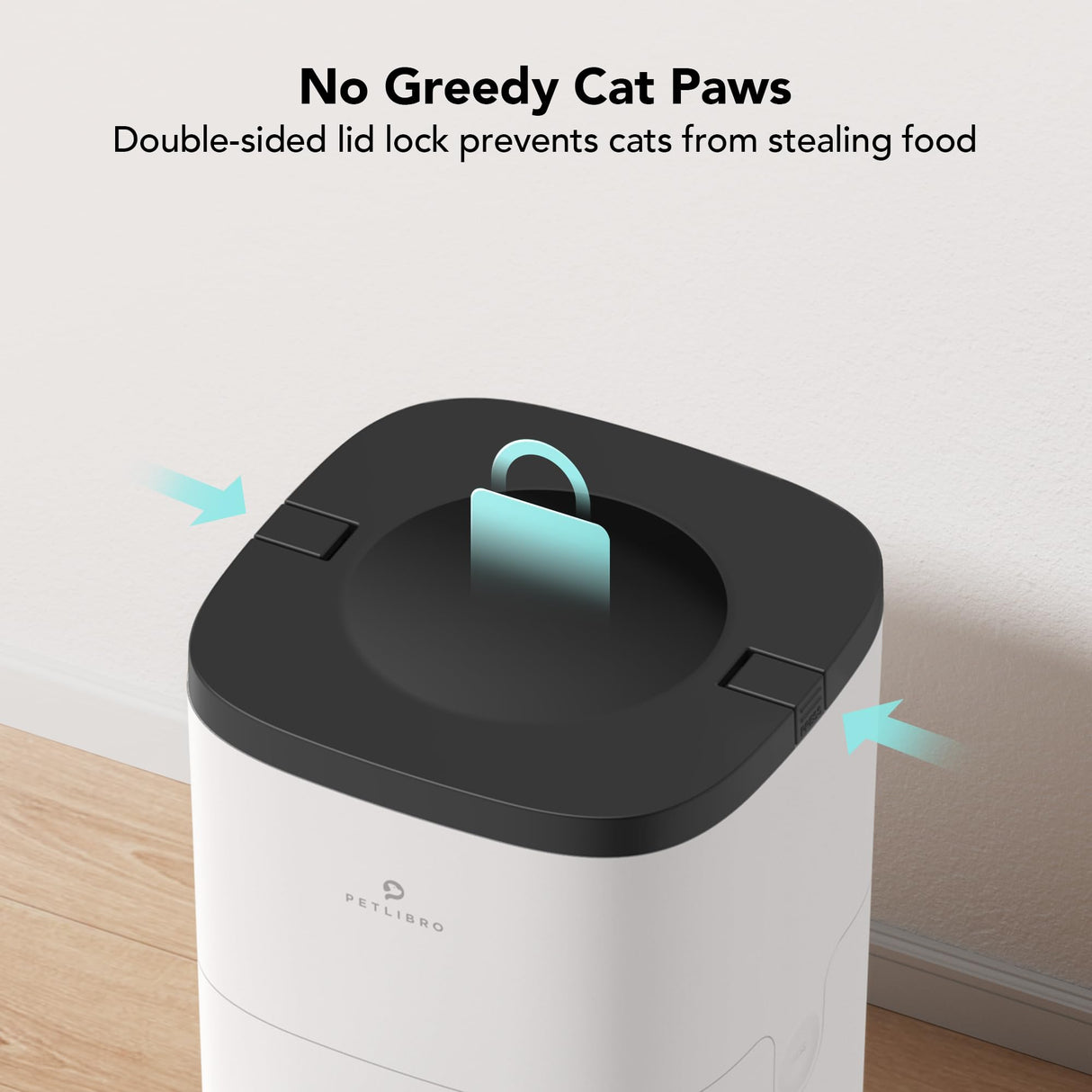PETLIBRO Automatic Dog Feeder, 6L Dog Food Dispenser with Timer Interactive Voice Recorder, Auto Dog Feeder with Desiccant Bag 1-4 Meals Dry Food, Black Transparent