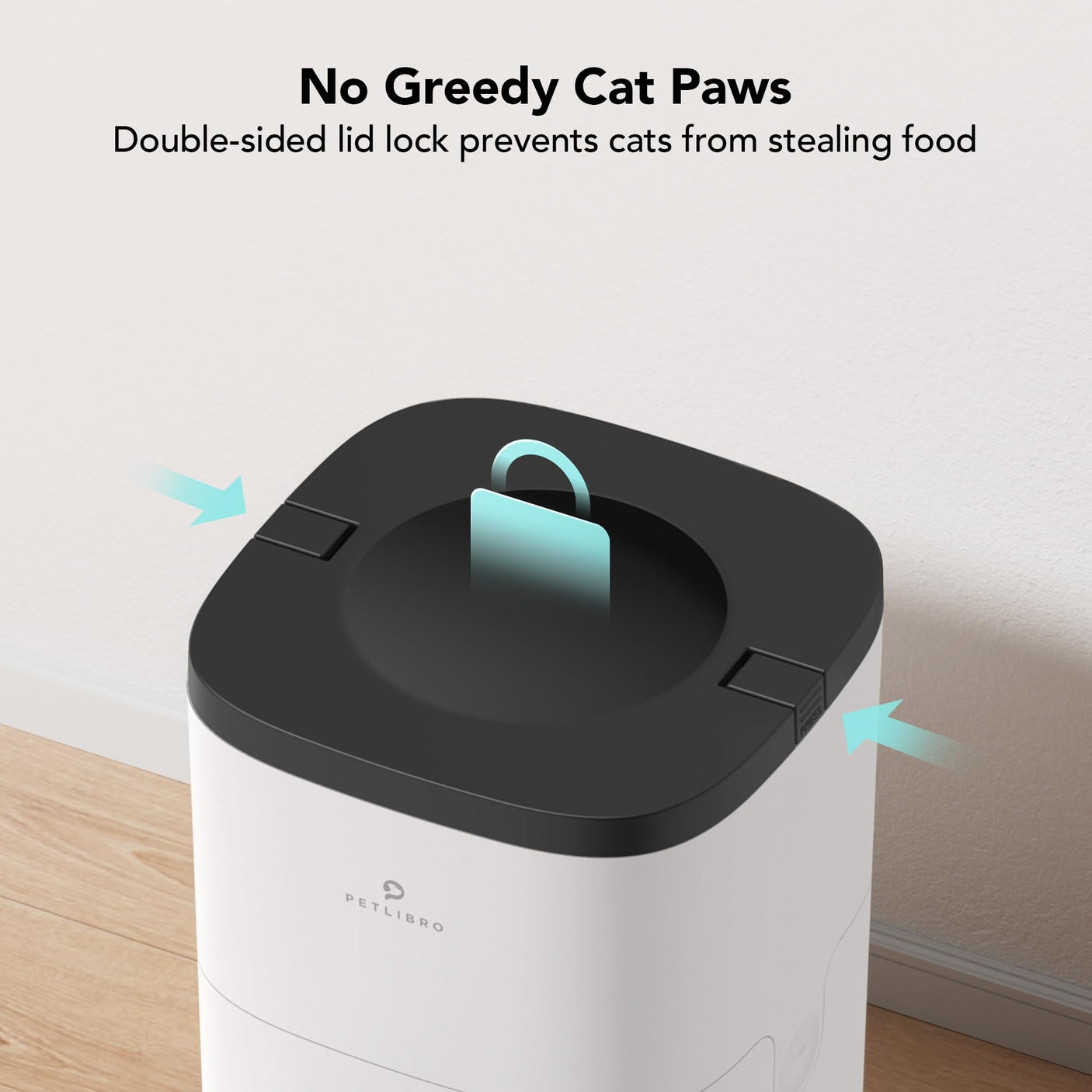 PETLIBRO Automatic Dog Feeder, 6L Dog Food Dispenser with Timer Interactive Voice Recorder, Auto Dog Feeder with Desiccant Bag 1-4 Meals Dry Food, Black Transparent