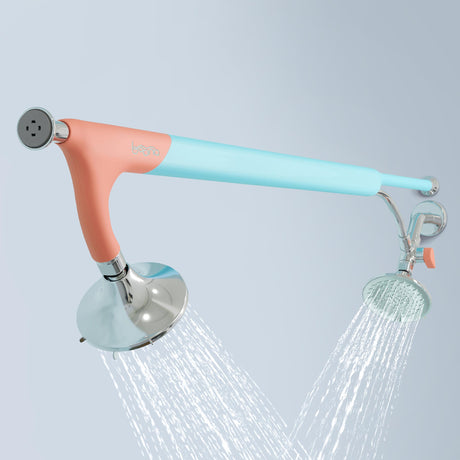 BOONA - The Original Tandem Shower | As Seen On Shark Tank | Double Shower Head for Couples, High Pressure Dual Shower Heads (One Showerhead, Midnight Black)