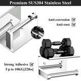 Tindbea Toilet Paper Holder with Phone Shelf, Adhesive or Screw Wall Mount Toilet Tissue Roll Holder, Rustproof & Multifunctional Stainless Steel Bathroom Storage Dispenser (Brushed Nickel)