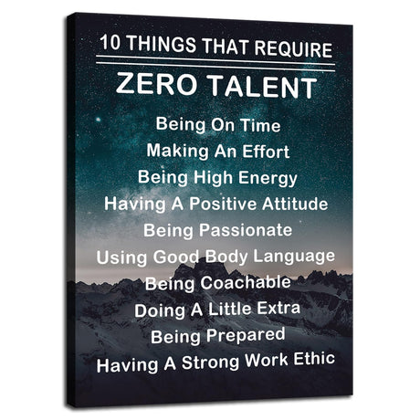 Inspirational Office Wall Decor Motivational Discipline Noun Canvas Wall Art Posters Prints Entrepreneur Quote Wall Picture Paintings Artwork Home Bedroom Framed Ready to Hang[12''W X 18''H]