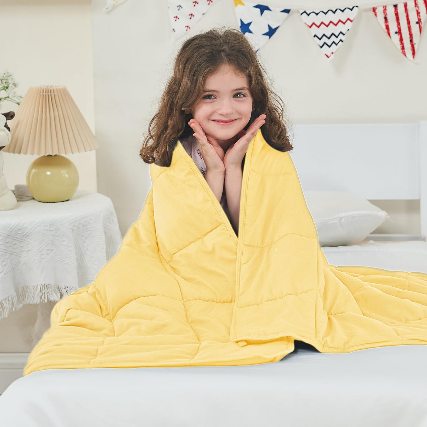 yescool Weighted Blanket for Adults (20 lbs, 60” x 80”, Blue) Cooling Heavy Blanket for Sleeping Perfect for 190-210 lbs, Queen Size Breathable Blanket with Premium Glass Bead, Machine Washable