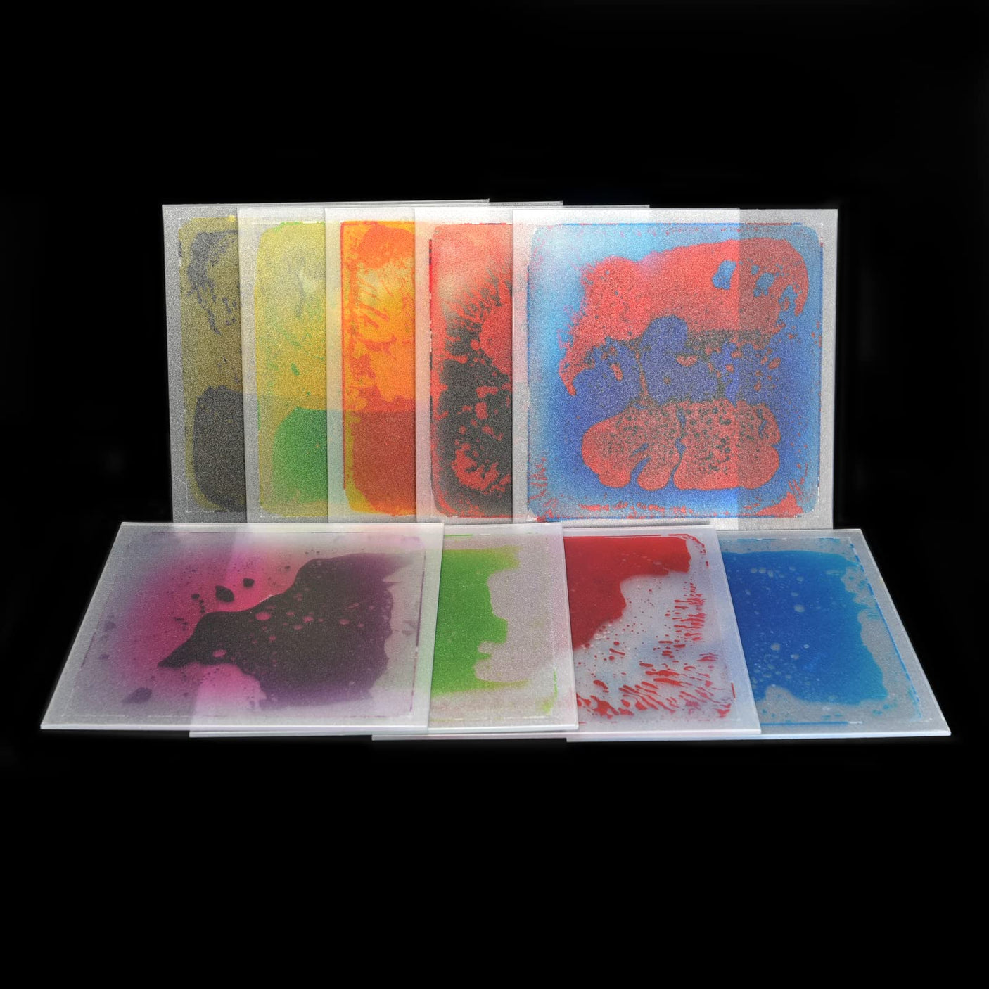 Art3d Liquid Fusion Activity Play Centers for Children, Toddler, Teens, 12" X 12" Pack of 9 Tiles