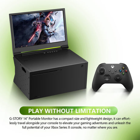 G-STORY 14‘’ Portable Monitor for Xbox Series X 4K Portable Gaming Monitor IPS Screen for Xbox Series X（not Included） with Two HDMI, HDR, Freesync Game Mode Travel (14“&4K for Xbox Series X)