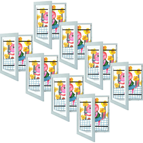 Golden State Art, 10x12.5 Kids Art Frames, Front-Opening Picture Frame Great for Kids Drawings, Artworks, Children Art Projects, Schoolwork, Home or Office (Walnut Set of 2)