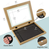 Golden State Art, 10x12.5 Kids Art Frames, Front-Opening Picture Frame Great for Kids Drawings, Artworks, Children Art Projects, Schoolwork, Home or Office (Walnut Set of 2)