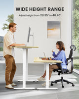 ErGear Height Adjustable Electric Standing Desk, 55 x 28 Inches Sit Stand up Desk, Large Memory Computer Home Office Desk with Two-Piece Desktop (Black)
