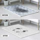 Stone Bath Mat, Diatomaceous Earth Shower Mat, Non-Slip Super Absorbent Quick Drying Bathroom Floor Mat, Natural, Easy to Clean (23.6 x 15.35 Darkgrey)