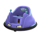 Flybar 6V Blue Glow Bumper Car for Kids – LED Ride-On Toy with 360° Spin, Rechargeable Battery, and Soft Rubber Bumpers – Safe Indoor Fun for Toddlers Ages 1.5+, Up to 66 lbs
