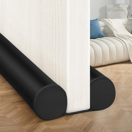 MAXTID Large Door Draft Stopper for Bottom of Doors 36” Under Door Draft Noise Blocker Black Gap Stoppers Door Draft Guard for Bottom of Doors Adjustable Door Seal Sweep Draft Home Essentials Gadgets