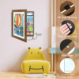 Golden State Art, 10x12.5 Kids Art Frames, Front-Opening Picture Frame Great for Kids Drawings, Artworks, Children Art Projects, Schoolwork, Home or Office (Walnut Set of 2)