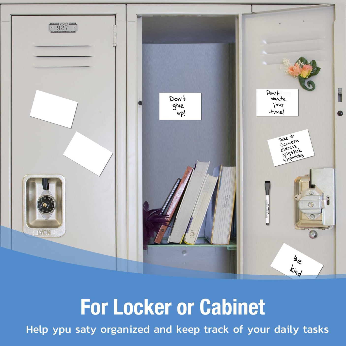 HOMiDEK Reusable Magnetic Sticky Notes, (30 Pack, 3x3 in) Dry Erase Magnets Magnetic Labels with Marker, Easy to Post Notes for Whiteboard, Fridge, Locker, Cabinet, Door - Office & Classroom Supplies