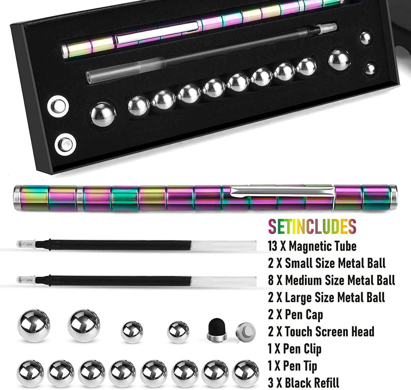 Magnetic Fidget Toy Pen - Decompression Gift for Teenagers & Kids