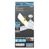Feit Electric Smart LED Garage Light, RGBW 3 Panel, WiFi 2.4GHz, Screw-in LED Shop Light Bulb, Works with Alexa and Google Home Assistant, E26, 4000 Lumens, Garage Ceiling Light, ADJ4000/RGBW/LED/AG