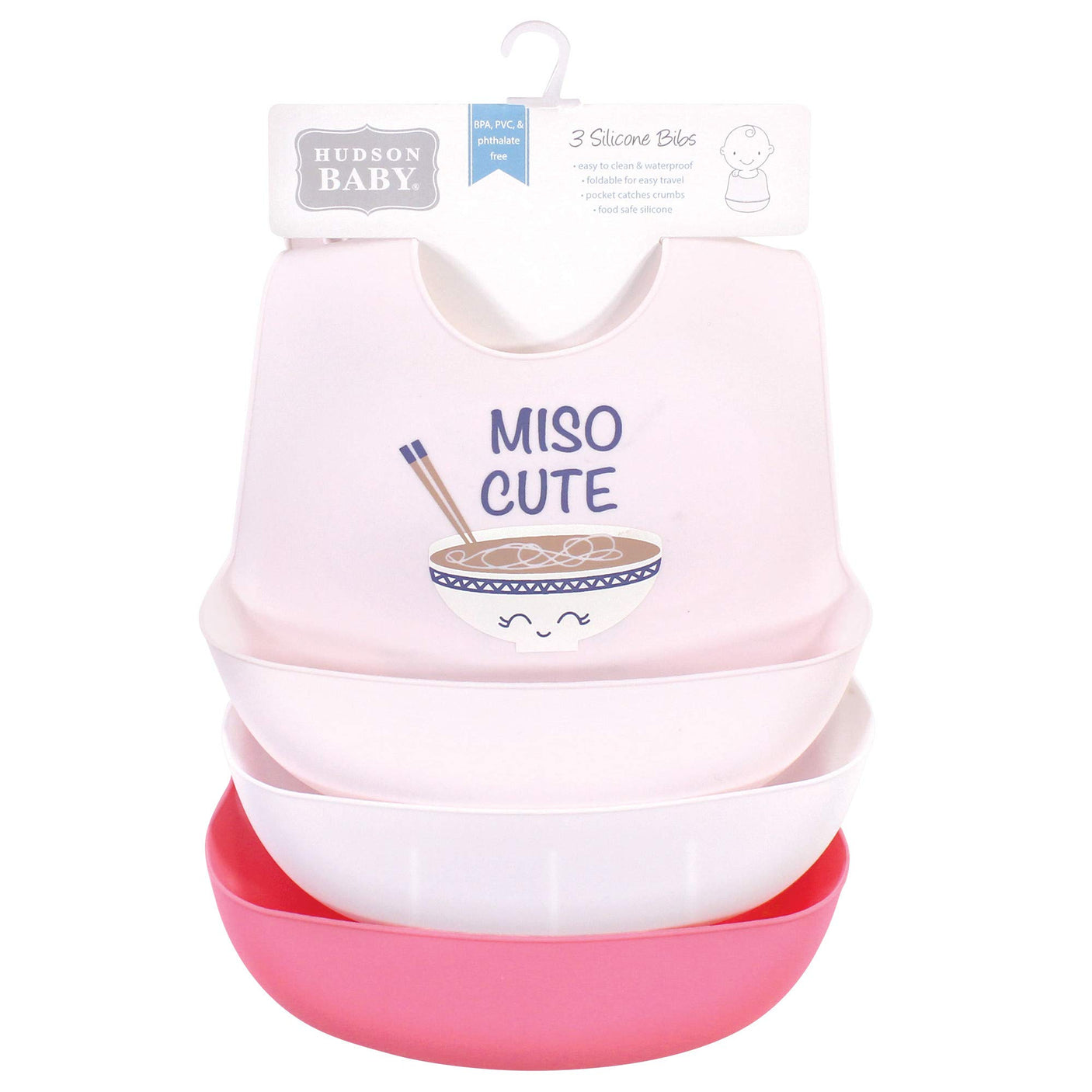Hudson Baby Unisex Baby Silicone Bibs, Perfect Gentlemen, One Size