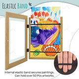 Golden State Art, 10x12.5 Kids Art Frames, Front-Opening Picture Frame Great for Kids Drawings, Artworks, Children Art Projects, Schoolwork, Home or Office (Walnut Set of 2)