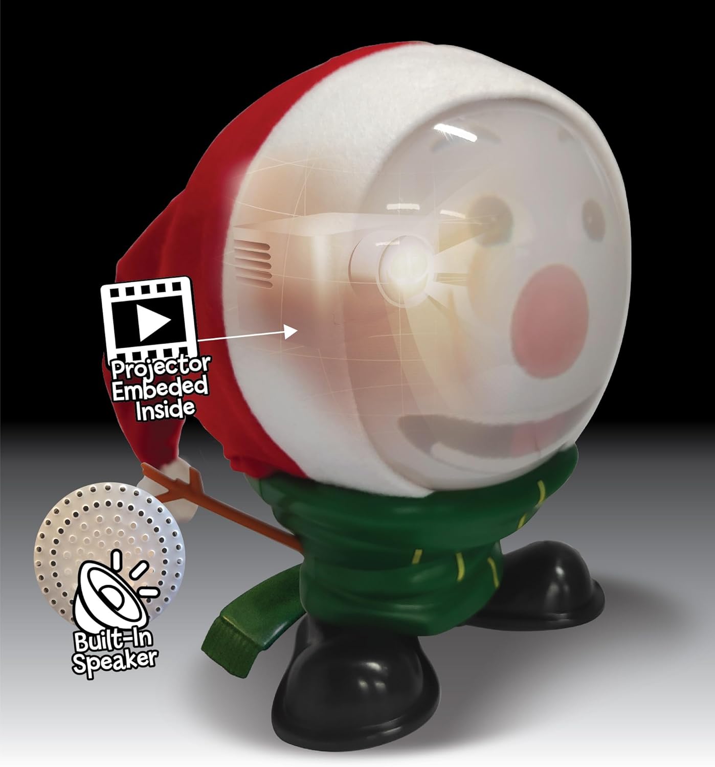 Mr. Chill Talking Animated Snowman with Built in Projector & Speaker Plug'n Play
