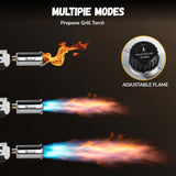 Powerful Grill Torch Gun | Propane Torch Gun, Adjustable Flamethrower | Blowtorch for BBQ, Camping, Charcoal Lighter & Fire Starter, 800,000BTU