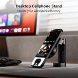 MiiKARE Airplane Travel Essentials Phone Holder, Universal Handsfree Phone Mount for Flying with 360 Degree Rotation, Accessory for Airplane, Travel Must Haves Phone Stand for Desk, Tray Table