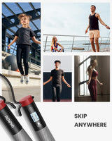 RENPHO Cordless Jump Rope, Weighted Jump Rope with Counter, Jump Ropes for Fitness, Smart Skipping Rope for Crossfit, Gym, Burn Calorie, APP Data Analysis, at-Home-Workout for Women Men Adult Kids