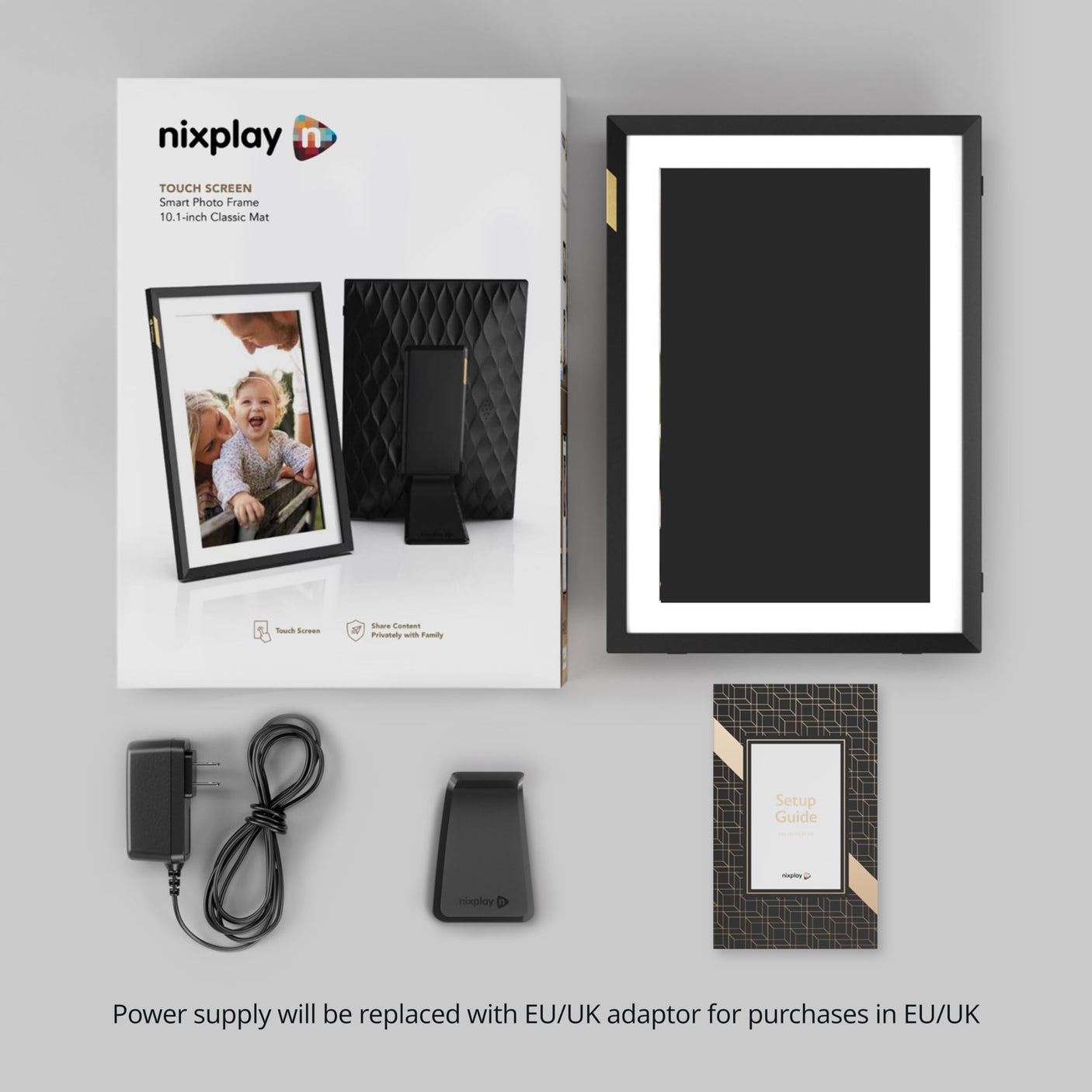 Nixplay Digital Picture Frame [AI-Enhanced] Stunning HD Touch Screen Display | Perfect Digital Picture Frame for Gifting | Auto-Rotation Feature, Securely Share Photos/Videos via Email or App | 10.1"