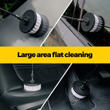 Holikme 6Pack Drill Brush Power Scrubber Cleaning Brush Extended Long Attachment Set All Purpose Drill Scrub Brushes Kit for Grout, Floor, Tub, Bathroom and Kitchen Surface,Scratch Brushes（Yellow）