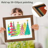 Golden State Art, 10x12.5 Kids Art Frames, Front-Opening Picture Frame Great for Kids Drawings, Artworks, Children Art Projects, Schoolwork, Home or Office (Walnut Set of 2)
