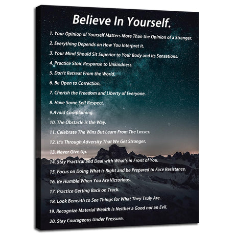 Inspirational Office Wall Decor Motivational Discipline Noun Canvas Wall Art Posters Prints Entrepreneur Quote Wall Picture Paintings Artwork Home Bedroom Framed Ready to Hang[12''W X 18''H]