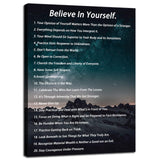 Inspirational Office Wall Decor Motivational Discipline Noun Canvas Wall Art Posters Prints Entrepreneur Quote Wall Picture Paintings Artwork Home Bedroom Framed Ready to Hang[12''W X 18''H]