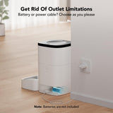 PETLIBRO Automatic Dog Feeder, 6L Dog Food Dispenser with Timer Interactive Voice Recorder, Auto Dog Feeder with Desiccant Bag 1-4 Meals Dry Food, Black Transparent