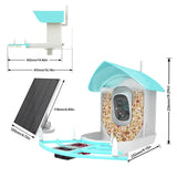 Bird Feeder with Camera,AI Identify Birds Species,Smart Birds Camera with Solar Powered,Auto Record 2K Birds Video in Backyard,Instant Notifications,Ideal Gifts for Family and Bird Lovers,Navy Blue