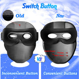Depointer Life Led Mask with Rechargeable Bluetooth-compatible App Controlled, Customizable led mask, Lighted Face Transforming Mask, unisex-Adult