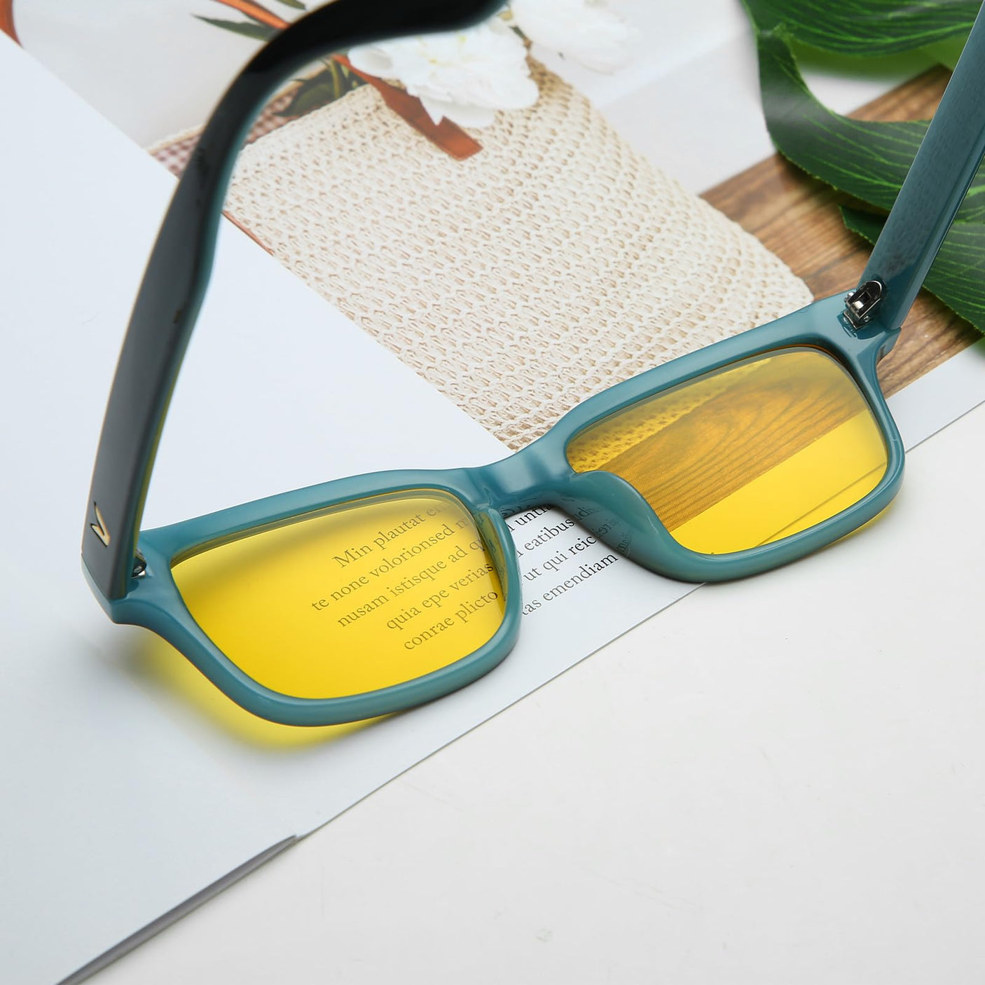 CARFIA Night Vision Glasses Driving for Men Women Anti-glare,Safety HD Yellow Lens Fishing Golf Narrow Face Glasses